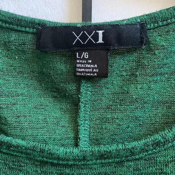 Forever 21 Green 3/4 Length Sleeve Shirt - Picture 3 of 3